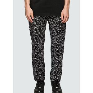 PLEASURES Dynasty Chino Sperm Print Pants Size 40” Nwot